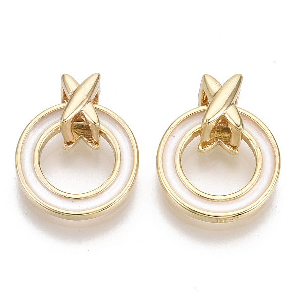 PandaHall Brass Enamel Charms, Ring, Real 18K Gold Plated, Nickel Free, White, 12.5x1.5mm, Inner Diameter: 7mm, X Shape: 6.5x4.5x5.5mm...
PandaHall Brass Enamel Charms, Ring, Real 18K Gold Plated, Nickel Free, White, 12.5x1.5mm, Inner Diameter: 7mm, X Shape: 6.5x4.5x5.5mm...
