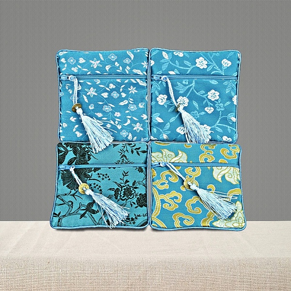 PandaHall Double-layer Zipper Cloth Bag, Chinese Style Jewelry Storage Bag for Jewelry Accessories, Random Pattern, Dark Turquoise...
PandaHall Double-layer Zipper Cloth Bag, Chinese Style Jewelry Storage Bag for Jewelry Accessories, Random Pattern, Dark Turquoise...