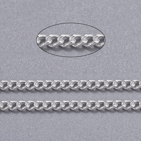 PandaHall Brass Twisted Chains, Curb Chains, Unwelded, with Spool, Oval, Lead Free & Cadmium Free, Silver Color Plated, 2.5x2x0.5mm, about...
PandaHall Brass Twisted Chains, Curb Chains, Unwelded, with Spool, Oval, Lead Free & Cadmium Free, Silver Color Plated, 2.5x2x0.5mm, about...