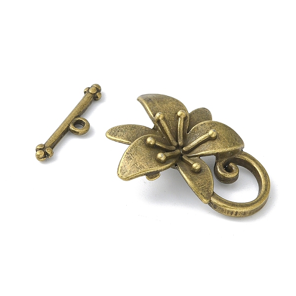 PandaHall Alloy Toggle Clasps, Cadmium Free & Nickel Free & Lead Free, Flower, Antique Bronze, 21x5x2.5mm Alloy Flower
PandaHall Alloy Toggle Clasps, Cadmium Free & Nickel Free & Lead Free, Flower, Antique Bronze, 21x5x2.5mm Alloy Flower