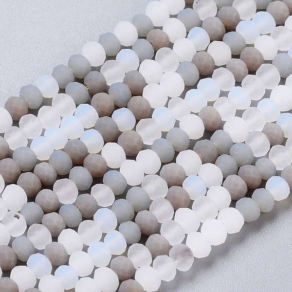 PandaHall Faceted Glass Beads Strands, Frosted, Rondelle, Gray, 2.5~3.2x1.8~2.6mm, Hole: 0.8mm, about 185~186pcs/Strand, 15.55~15.75 inch...
PandaHall Faceted Glass Beads Strands, Frosted, Rondelle, Gray, 2.5~3.2x1.8~2.6mm, Hole: 0.8mm, about 185~186pcs/Strand, 15.55~15.75 inch...