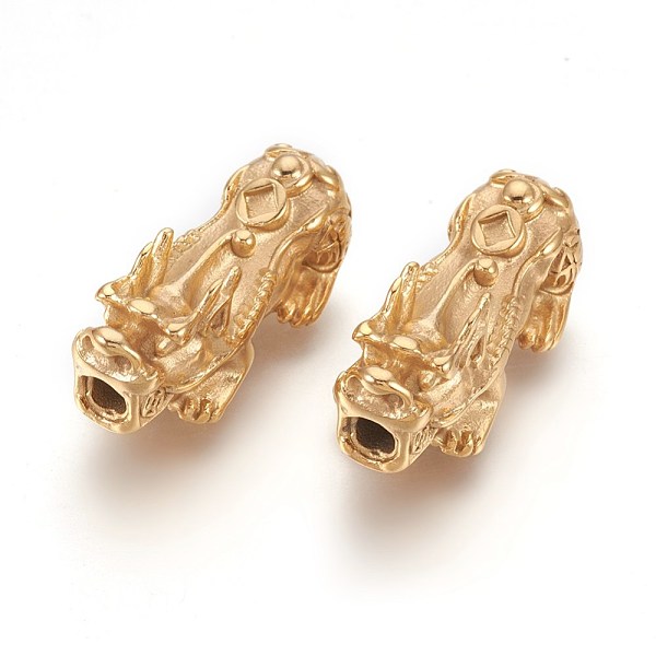 PandaHall 304 Stainless Steel Beads, Pi Xiu, Matte Gold Color, 29x13x10mm, Hole: 3.5mm 304 Stainless Steel Other Animal
PandaHall 304 Stainless Steel Beads, Pi Xiu, Matte Gold Color, 29x13x10mm, Hole: 3.5mm 304 Stainless Steel Other Animal