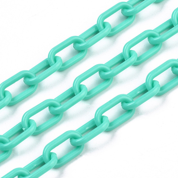 PandaHall Handmade Opaque Acrylic Paperclip Chains, Drawn Elongated Cable Chains, Turquoise, 13x7.5x2mm, 19.88 inch(50.5cm)/strand Acrylic..., Green
PandaHall Handmade Opaque Acrylic Paperclip Chains, Drawn Elongated Cable Chains, Turquoise, 13x7.5x2mm, 19.88 inch(50.5cm)/strand Acrylic..., Green
