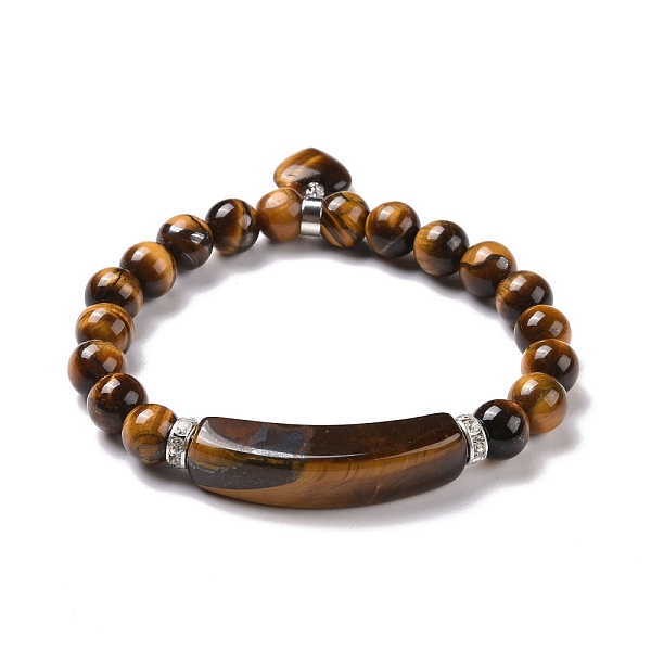 PandaHall Natural Tiger Eye Beads Charm Bracelets, Heart, 2-1/4 inch(56mm) Tiger Eye
PandaHall Natural Tiger Eye Beads Charm Bracelets, Heart, 2-1/4 inch(56mm) Tiger Eye