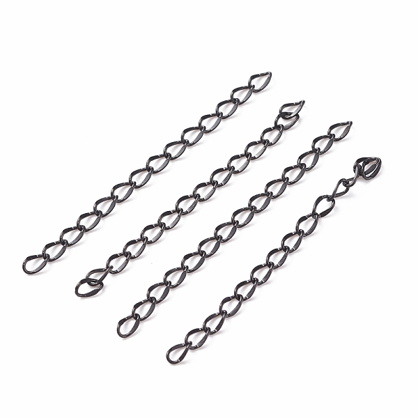PandaHall 304 Stainless Steel Chain Extender, Dapped Curb Chain, Electrophoresis Black, 45~52mm, Link: 4.5x2.5x0.5mm 304 Stainless Steel
PandaHall 304 Stainless Steel Chain Extender, Dapped Curb Chain, Electrophoresis Black, 45~52mm, Link: 4.5x2.5x0.5mm 304 Stainless Steel