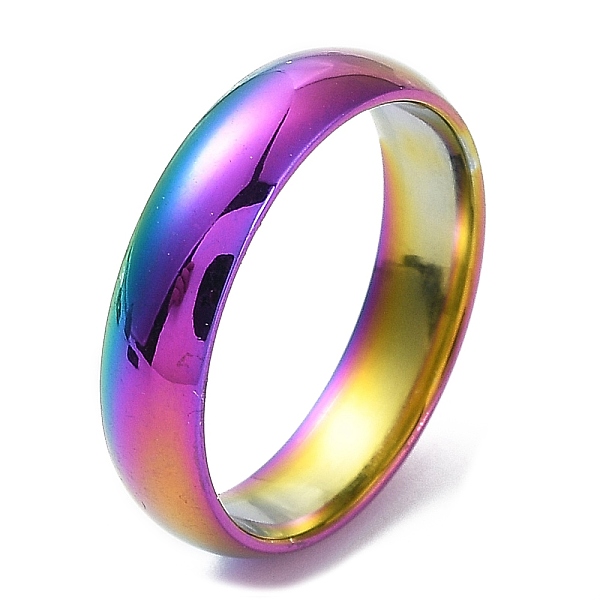 PandaHall Ion Plating(IP) 304 Stainless Steel Flat Plain Band Rings, Rainbow Color, Size 7, Inner Diameter: 17mm, 5mm 304 Stainless Steel
PandaHall Ion Plating(IP) 304 Stainless Steel Flat Plain Band Rings, Rainbow Color, Size 7, Inner Diameter: 17mm, 5mm 304 Stainless Steel