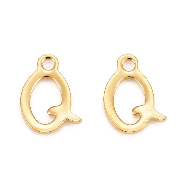 PandaHall 304 Stainless Steel Charms, Laser Cut, Letter, Stainless Steel Color, Golden, Letter.Q, 11x8x0.7mm, Hole: 1.5mm 304 Stainless...
PandaHall 304 Stainless Steel Charms, Laser Cut, Letter, Stainless Steel Color, Golden, Letter.Q, 11x8x0.7mm, Hole: 1.5mm 304 Stainless...