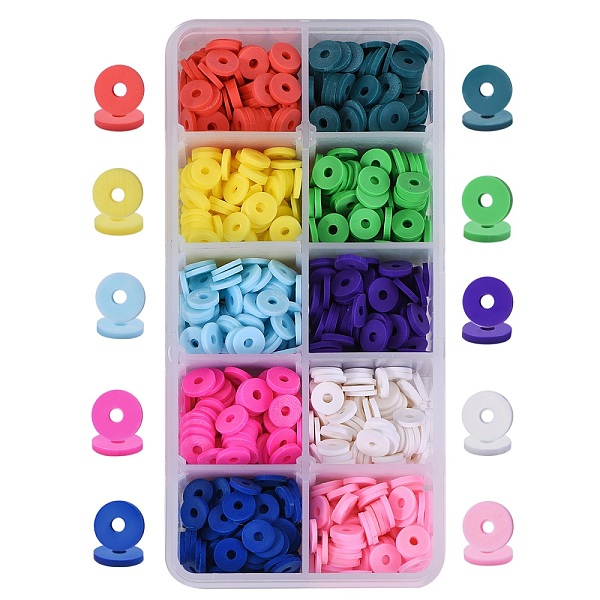 PandaHall 80g 10 Colors Handmade Polymer Clay Beads, Heishi Beads, for DIY Jewelry Crafts Supplies, Disc/Flat Round, Mixed Color, 8x1mm..., Multicolor
PandaHall 80g 10 Colors Handmade Polymer Clay Beads, Heishi Beads, for DIY Jewelry Crafts Supplies, Disc/Flat Round, Mixed Color, 8x1mm..., Multicolor
