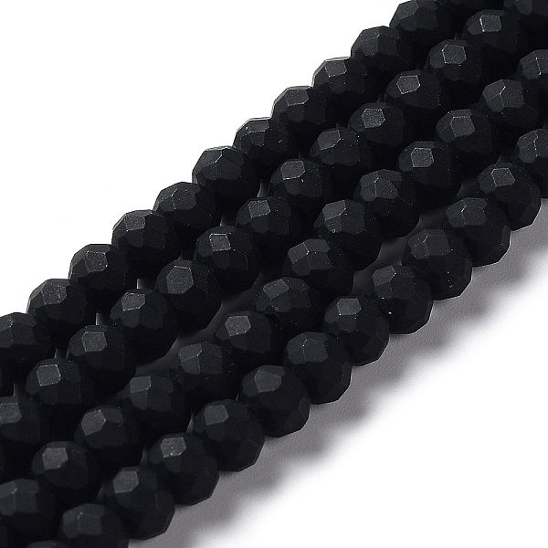 PandaHall Glass Beads Strands, Faceted, Frosted, Rondelle, Black, 3.5mm, Hole: 1mm, about 113~115pcs/strand, 32~33cm Glass Rondelle Black
PandaHall Glass Beads Strands, Faceted, Frosted, Rondelle, Black, 3.5mm, Hole: 1mm, about 113~115pcs/strand, 32~33cm Glass Rondelle Black