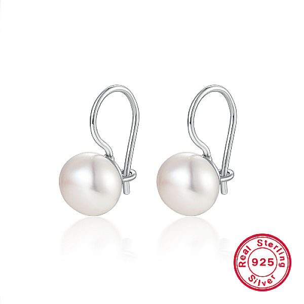 PandaHall Rhodium Plated 925 Sterling Silver Dangle Earrings, with Natural Pearls, Platinum, 15x8.3mm Sterling Silver Round
PandaHall Rhodium Plated 925 Sterling Silver Dangle Earrings, with Natural Pearls, Platinum, 15x8.3mm Sterling Silver Round