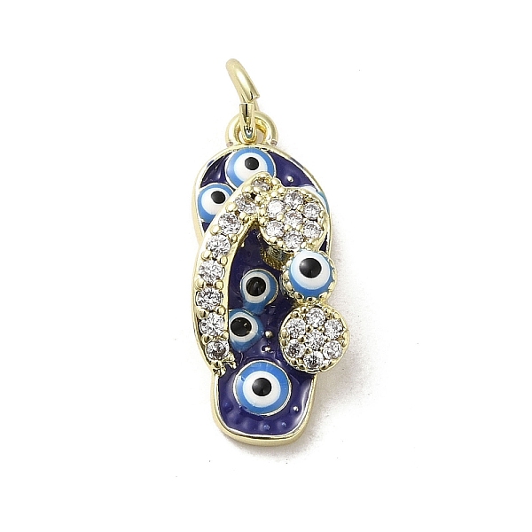 PandaHall Brass Micro Pave Cubic Zirconia Pendants, with Enamel, with Jump Ring, Real 18K Gold Plated, Slipper with Evil Eye, Midnight Blue...
PandaHall Brass Micro Pave Cubic Zirconia Pendants, with Enamel, with Jump Ring, Real 18K Gold Plated, Slipper with Evil Eye, Midnight Blue...