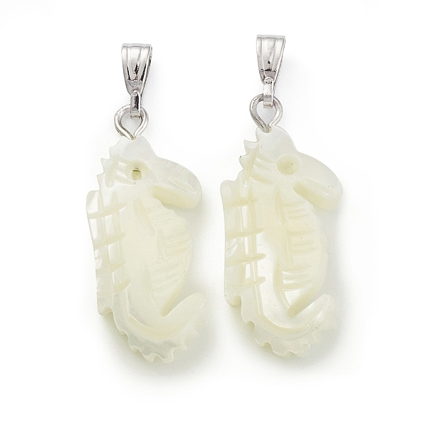 PandaHall Natural Trochid Shell/Trochus Shell Pendants, Sea Horse Charms, with Platinum Tone Iron Findings, Seashell Color, Fit for 1.8mm...
PandaHall Natural Trochid Shell/Trochus Shell Pendants, Sea Horse Charms, with Platinum Tone Iron Findings, Seashell Color, Fit for 1.8mm...