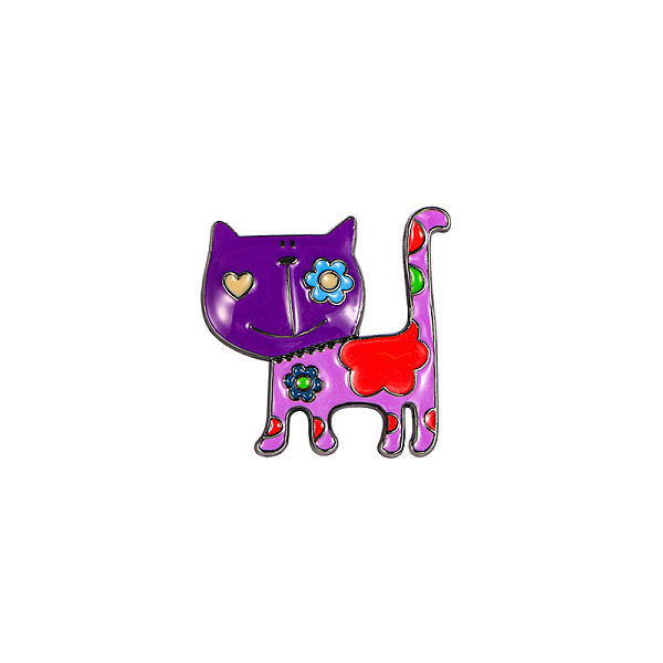 PandaHall Cat with Flower Badges, Alloy Enamel Pins, Cute Cartoon Brooch, Purple, 26x25mm Alloy+Enamel Cat Shape Purple
PandaHall Cat with Flower Badges, Alloy Enamel Pins, Cute Cartoon Brooch, Purple, 26x25mm Alloy+Enamel Cat Shape Purple