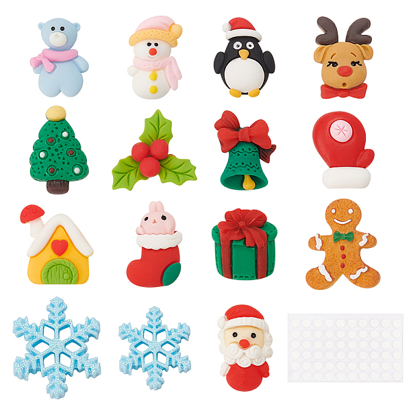 PandaHall BENECREAT 30Pcs 15 Styles Christmas Theme Resin Slime Charms, Flatback Assorted Button Santa Tree Snowman Bell Cartoon with 60Pcs..., Multicolor
PandaHall BENECREAT 30Pcs 15 Styles Christmas Theme Resin Slime Charms, Flatback Assorted Button Santa Tree Snowman Bell Cartoon with 60Pcs..., Multicolor