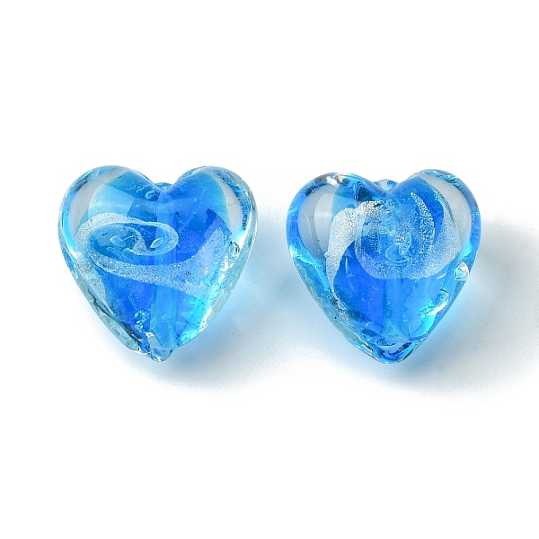 PandaHall Handmade Silver Foil Glass Beads, Heart, Dodger Blue, 20x21x12.5mm, Hole: 1.8mm Foil Glass Heart
PandaHall Handmade Silver Foil Glass Beads, Heart, Dodger Blue, 20x21x12.5mm, Hole: 1.8mm Foil Glass Heart
