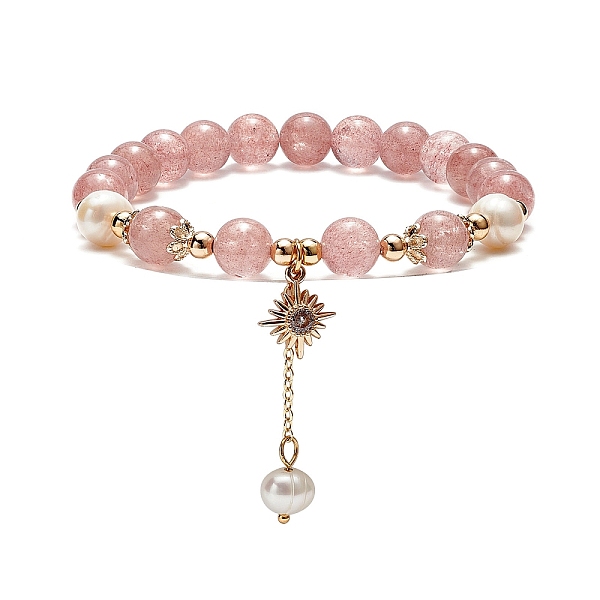 PandaHall Natura Strawberry Quartz & Pearl Beaded Stretch Bracelet, Gemstone Bracelet with Cubic Zirconia Sun Tassel Charms for Women, Inner...
PandaHall Natura Strawberry Quartz & Pearl Beaded Stretch Bracelet, Gemstone Bracelet with Cubic Zirconia Sun Tassel Charms for Women, Inner...