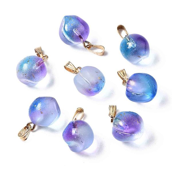 PandaHall Two Tone Transparent Spray Painted Glass Pendants, with Golden Plated Iron Bails and Gold Foil, Frosted, Peach, Medium Slate Blue...
PandaHall Two Tone Transparent Spray Painted Glass Pendants, with Golden Plated Iron Bails and Gold Foil, Frosted, Peach, Medium Slate Blue...