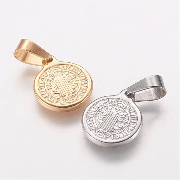 PandaHall 304 Stainless Steel Pendants, Flat Round with Saint Benedict Medal, Mixed Color, 16x13x2mm, Hole: 4x6mm 304 Stainless Steel Flat..., Multicolor
PandaHall 304 Stainless Steel Pendants, Flat Round with Saint Benedict Medal, Mixed Color, 16x13x2mm, Hole: 4x6mm 304 Stainless Steel Flat..., Multicolor