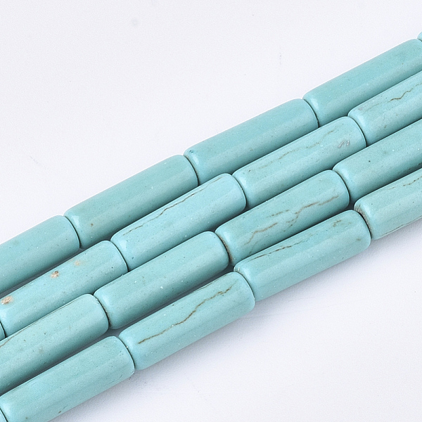 PandaHall Synthetic Turquoise Beads Strands, Column, 13~13.5x4mm, Hole: 1mm, about 30pcs/strand, 15.7 inch Synthetic Turquoise Column
PandaHall Synthetic Turquoise Beads Strands, Column, 13~13.5x4mm, Hole: 1mm, about 30pcs/strand, 15.7 inch Synthetic Turquoise Column