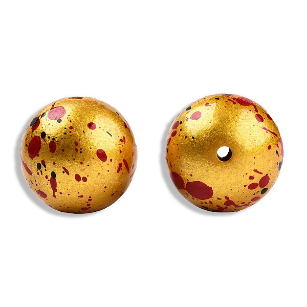 PandaHall Spray Painted Resin Beads, Round, Gold, 20x19mm, Hole: 2~2.4mm Resin Round Gold
PandaHall Spray Painted Resin Beads, Round, Gold, 20x19mm, Hole: 2~2.4mm Resin Round Gold