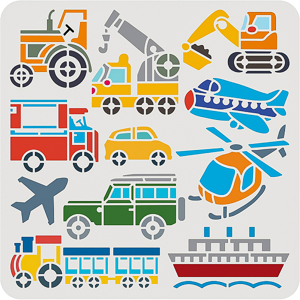 PandaHall BENECREAT Transport Theme Plastic Painting Stencils, Plane Boat Car Train Pattern Reusable Drawing Template for Art Painting..., White
PandaHall BENECREAT Transport Theme Plastic Painting Stencils, Plane Boat Car Train Pattern Reusable Drawing Template for Art Painting..., White