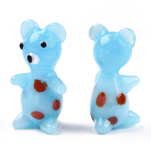 PandaHall Handmade Lampwork Home Decorations, 3D Bear Ornaments for Gift, Light Sky Blue, 45~47x22~24x23~24mm Lampwork Bear
PandaHall Handmade Lampwork Home Decorations, 3D Bear Ornaments for Gift, Light Sky Blue, 45~47x22~24x23~24mm Lampwork Bear