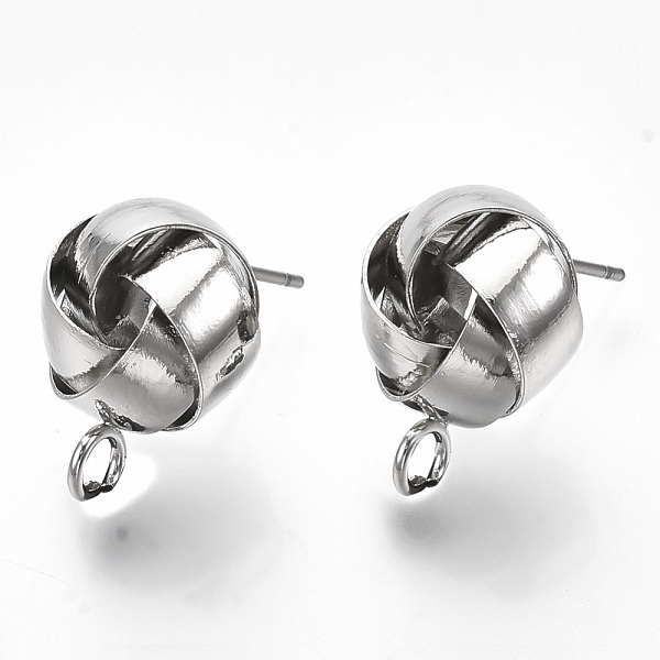 PandaHall Iron Stud Earring Findings, with Loop, Raw(Unplated) Pin, Love Knot Earrings, Cadmium Free & Nickel Free & Lead Free, Platinum...
PandaHall Iron Stud Earring Findings, with Loop, Raw(Unplated) Pin, Love Knot Earrings, Cadmium Free & Nickel Free & Lead Free, Platinum...