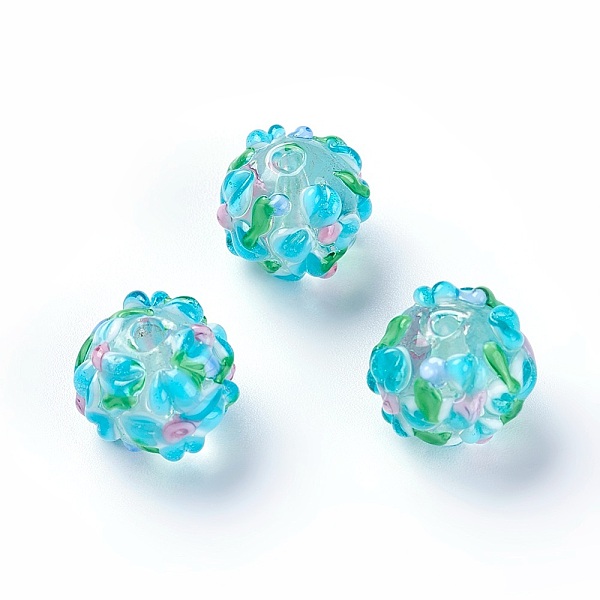 PandaHall Handmade Bumpy Lampwork Beads, Round, Turquoise, 14~15mm, Hole: 1.5~1.6mm Lampwork Round Green
PandaHall Handmade Bumpy Lampwork Beads, Round, Turquoise, 14~15mm, Hole: 1.5~1.6mm Lampwork Round Green