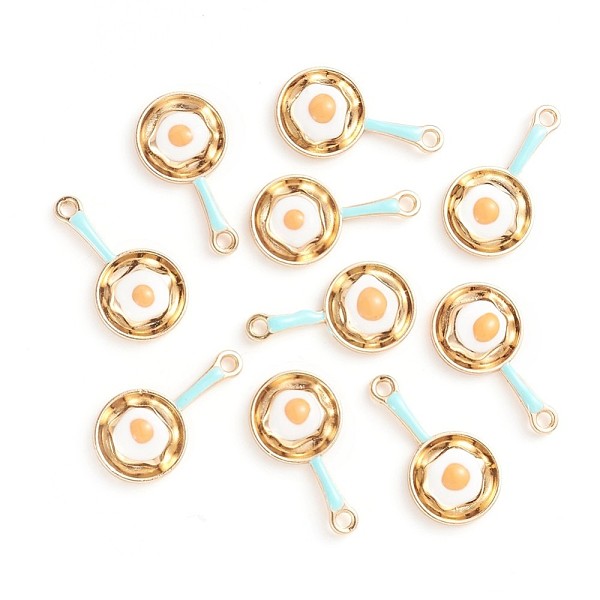 PandaHall Alloy Enamel Pendants, Pan with Poached Egg, Golden, for DIY Jewelry Making, Pale Turquoise, 27x15x5mm, Hole: 2mm Alloy+Enamel..., Cyan
PandaHall Alloy Enamel Pendants, Pan with Poached Egg, Golden, for DIY Jewelry Making, Pale Turquoise, 27x15x5mm, Hole: 2mm Alloy+Enamel..., Cyan