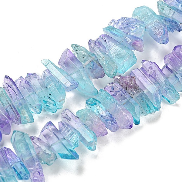 PandaHall Natural Dyed Quartz Beads Strands, Two Tone Color, Chip, Light Blue, 17~27x5~9x7~9mm, Hole: 1mm, about 66pcs/strand, 16.14''(41cm)...
PandaHall Natural Dyed Quartz Beads Strands, Two Tone Color, Chip, Light Blue, 17~27x5~9x7~9mm, Hole: 1mm, about 66pcs/strand, 16.14''(41cm)...