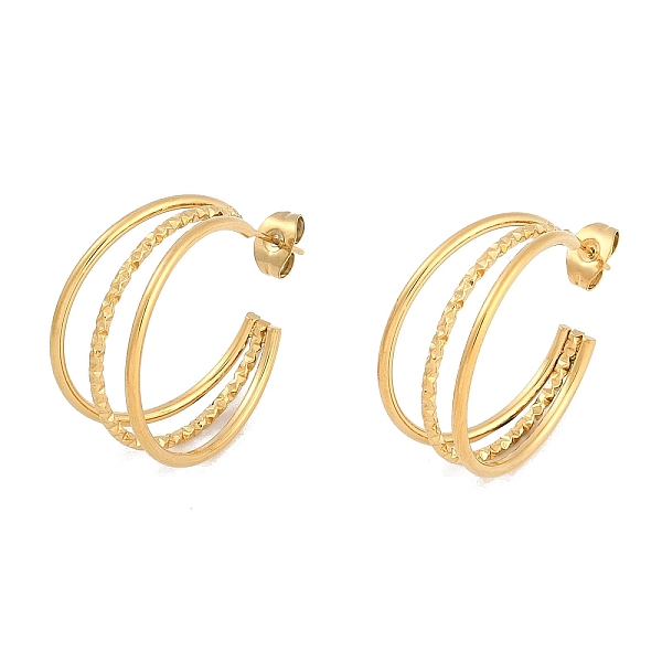 PandaHall Ion Plating(IP) 304 Stainless Steel Stud Earring, Multilayer Arc, Real 18K Gold Plated, 25x12mm 304 Stainless Steel Others
PandaHall Ion Plating(IP) 304 Stainless Steel Stud Earring, Multilayer Arc, Real 18K Gold Plated, 25x12mm 304 Stainless Steel Others
