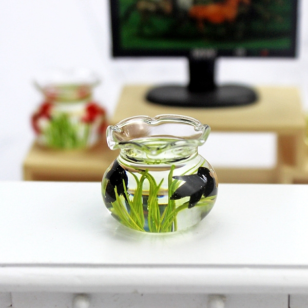 PandaHall Miniature Food Play Scene Dollhouse Accessories, Mini Goldfish Tank, Black, 30x20mm Resin Fish Black
PandaHall Miniature Food Play Scene Dollhouse Accessories, Mini Goldfish Tank, Black, 30x20mm Resin Fish Black