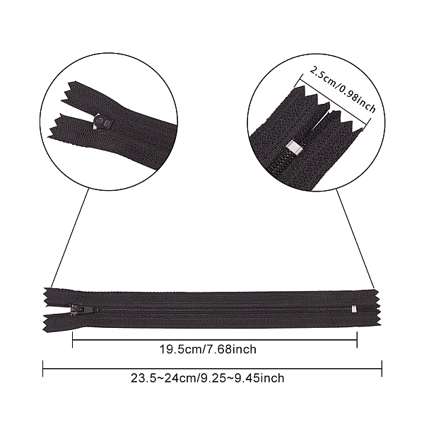 PandaHall Garment Accessories, Nylon Zipper, Zip-fastener Components, White & Black, 235~240x25mm, 50strands/color, 100strands Nylon..., Multicolor
PandaHall Garment Accessories, Nylon Zipper, Zip-fastener Components, White & Black, 235~240x25mm, 50strands/color, 100strands Nylon..., Multicolor