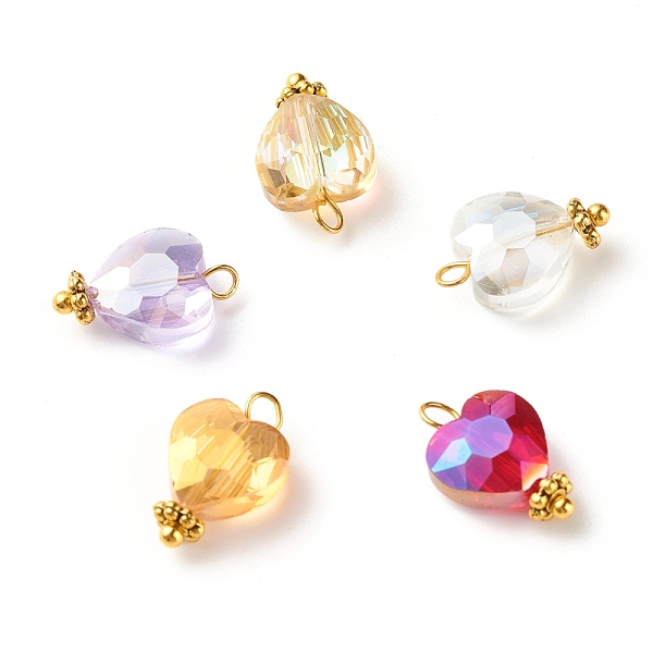 PandaHall Electroplate Glass Beads Pendants, Faceted, with Brass Ball Head Pins and Tibetan Style Alloy Daisy Spacer Beads, Heart, Golden..., Multicolor
PandaHall Electroplate Glass Beads Pendants, Faceted, with Brass Ball Head Pins and Tibetan Style Alloy Daisy Spacer Beads, Heart, Golden..., Multicolor