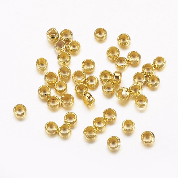 PandaHall Brass Crimp Beads, Rondelle, Golden, about 2.5mm in diameter, hole: 1.2mm, about 475pcs/10g Brass Rondelle
PandaHall Brass Crimp Beads, Rondelle, Golden, about 2.5mm in diameter, hole: 1.2mm, about 475pcs/10g Brass Rondelle