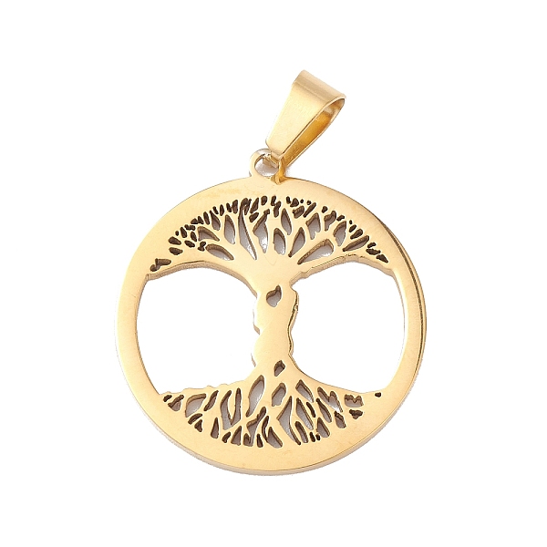 PandaHall 304 Stainless Steel Pendants, Laser Cut, Flat Round with Tree of Life Charm, Golden, 27.5x25x1mm, Hole: 7x4.5mm 304 Stainless..., Gold
PandaHall 304 Stainless Steel Pendants, Laser Cut, Flat Round with Tree of Life Charm, Golden, 27.5x25x1mm, Hole: 7x4.5mm 304 Stainless..., Gold