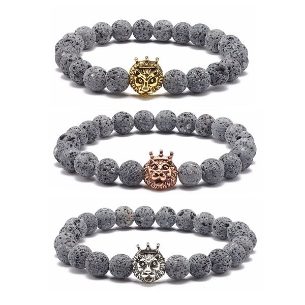 PandaHall Natural Lava Rock Stretch Bracelet, Lion Tibetan Style Alloy Bead Bracelet, Anti Depression and Anxiety Relief Items Gifts For Men...
PandaHall Natural Lava Rock Stretch Bracelet, Lion Tibetan Style Alloy Bead Bracelet, Anti Depression and Anxiety Relief Items Gifts For Men...