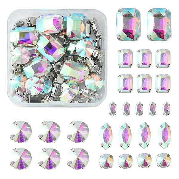 PandaHall 48Pcs 6 Style Horse Eye & Rectangle Octagon & Flat Round Sew on Rhinestone, Multi-strand Links, Glass Rhinestone, with Platinum..., White
PandaHall 48Pcs 6 Style Horse Eye & Rectangle Octagon & Flat Round Sew on Rhinestone, Multi-strand Links, Glass Rhinestone, with Platinum..., White
