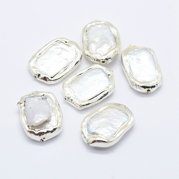PandaHall Natural Cultured Freshwater Pearl Beads, Edge Silver Color Plated Plated, Rectangle, Silver, 18.5~24x11.5~18.5x4~9mm, Hole: 1mm...
PandaHall Natural Cultured Freshwater Pearl Beads, Edge Silver Color Plated Plated, Rectangle, Silver, 18.5~24x11.5~18.5x4~9mm, Hole: 1mm...
