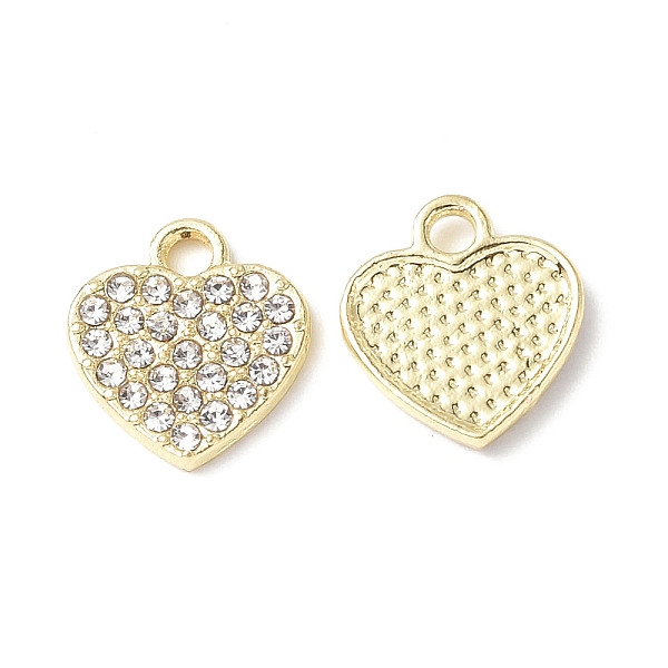 PandaHall Rack Plating Alloy Rhinestone Charms, Lead Free & Cadmium Free & Nickel Free, Heart, Light Gold, Crystal, 10.5x9.5x1.5mm, Hole..., Clear
PandaHall Rack Plating Alloy Rhinestone Charms, Lead Free & Cadmium Free & Nickel Free, Heart, Light Gold, Crystal, 10.5x9.5x1.5mm, Hole..., Clear