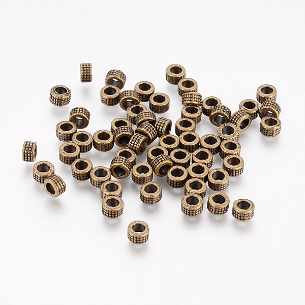 PandaHall Tibetan Style Beads, Antique Bronze Color, Zinc Alloy Beads, Lead Free & Cadmium Free, Column, 5mm in diameter, 3mm long, hole...
PandaHall Tibetan Style Beads, Antique Bronze Color, Zinc Alloy Beads, Lead Free & Cadmium Free, Column, 5mm in diameter, 3mm long, hole...