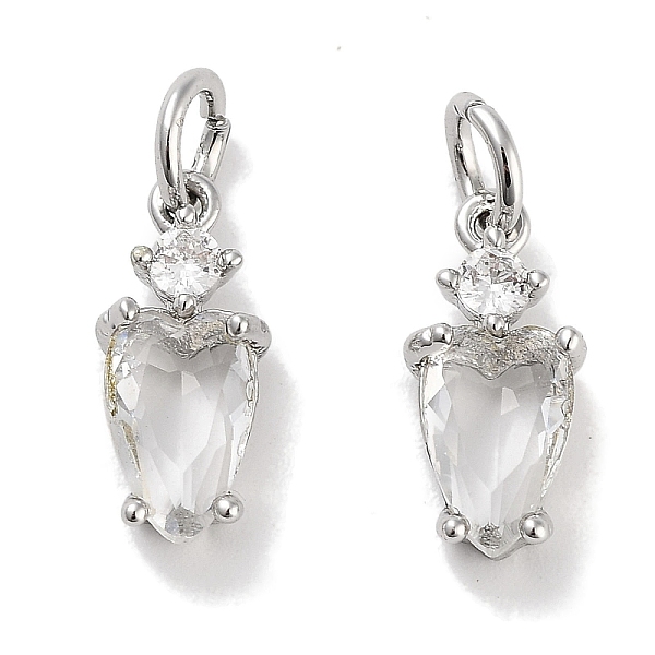 PandaHall Brass Micro Pave Cubic Zirconia Charms, with Jump Ring, Heart, Platinum, Clear, 13x6x3mm, Hole: 3mm Brass+Cubic Zirconia Heart...
PandaHall Brass Micro Pave Cubic Zirconia Charms, with Jump Ring, Heart, Platinum, Clear, 13x6x3mm, Hole: 3mm Brass+Cubic Zirconia Heart...