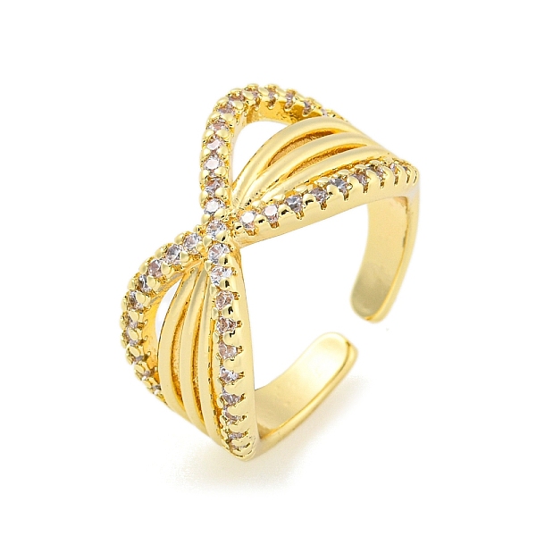 PandaHall Brass Micro Pave Cubic Zirconia Open Cuff Ring, Criss Cross Rings for Women, Golden, 12mm, Adjustable Brass+Cubic Zirconia Cross
PandaHall Brass Micro Pave Cubic Zirconia Open Cuff Ring, Criss Cross Rings for Women, Golden, 12mm, Adjustable Brass+Cubic Zirconia Cross
