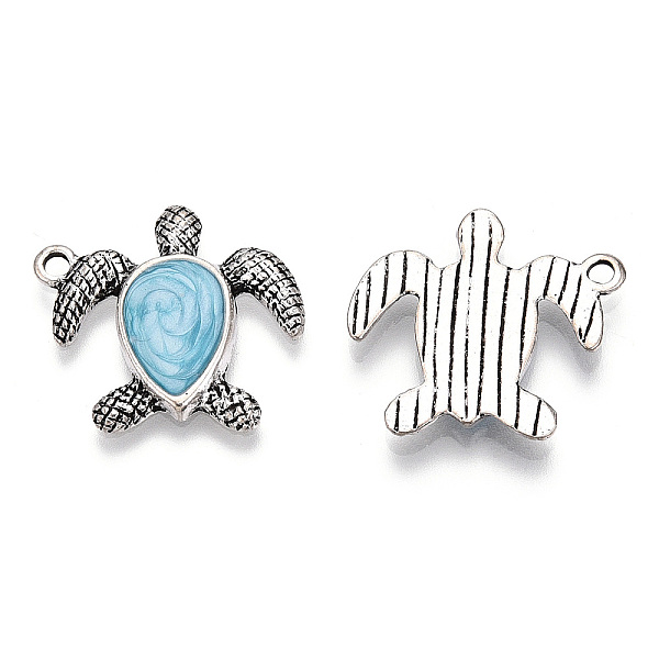 PandaHall Alloy Enamel Pendant, Antique Silver, Sea Turtle Charm, Cadmium Free & Lead Free, Light Sky Blue, 21x23x2.5mm, Hole: 1.8mm...
PandaHall Alloy Enamel Pendant, Antique Silver, Sea Turtle Charm, Cadmium Free & Lead Free, Light Sky Blue, 21x23x2.5mm, Hole: 1.8mm...