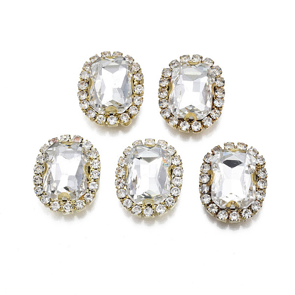 PandaHall Sew on Rhinestone, Transparent Glass Rhinestone, with Brass Prong Settings, Faceted, Rectangle, Clear, 19.5x15.5x6.5mm, Hole: 1mm...
PandaHall Sew on Rhinestone, Transparent Glass Rhinestone, with Brass Prong Settings, Faceted, Rectangle, Clear, 19.5x15.5x6.5mm, Hole: 1mm...