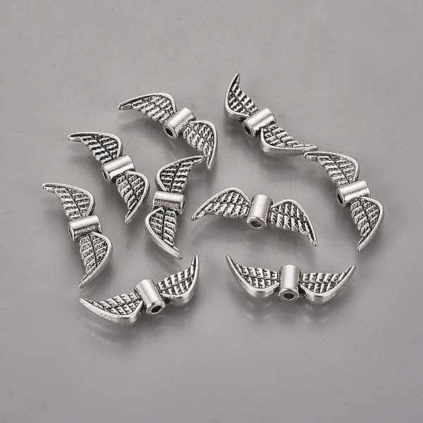 PandaHall Tibetan Style Alloy Beads, Lead Free & Nickel Free & Cadmium Free, Wing, Antique Silver, about 7.5mm long, 21.5wide, 3mm thick...
PandaHall Tibetan Style Alloy Beads, Lead Free & Nickel Free & Cadmium Free, Wing, Antique Silver, about 7.5mm long, 21.5wide, 3mm thick...