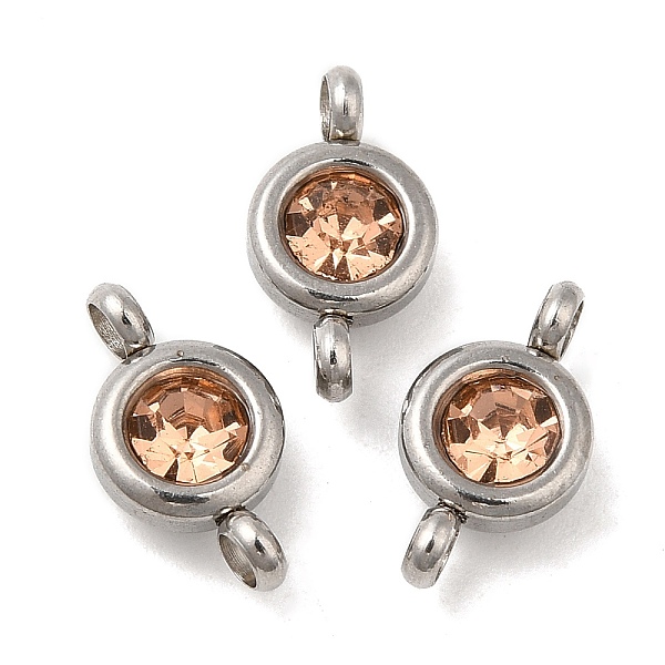 PandaHall 304 Stainless Steel Single Rhinestone Connector Charms, Flat Round Links, Stainless Steel Color, Light Peach, 12x6.5x4mm, Hole..., Pink
PandaHall 304 Stainless Steel Single Rhinestone Connector Charms, Flat Round Links, Stainless Steel Color, Light Peach, 12x6.5x4mm, Hole..., Pink