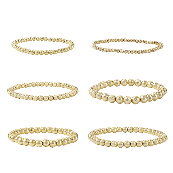 PandaHall Spritewelry 6Pcs 6 Style Natural Hematite Round Beaded Stretch Bracelets Set, Gemstone Jewelry for Women, Golden, Inner Diameter...
PandaHall Spritewelry 6Pcs 6 Style Natural Hematite Round Beaded Stretch Bracelets Set, Gemstone Jewelry for Women, Golden, Inner Diameter...