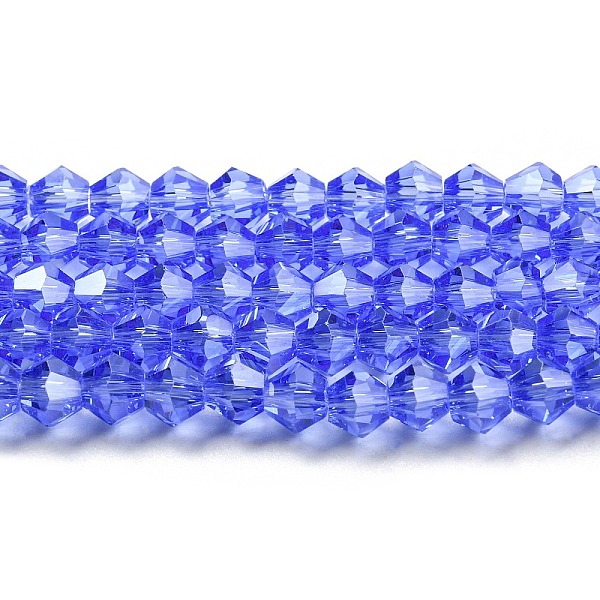 PandaHall Transparent Electroplate Glass Beads Strands, Pearl Luster Plated, Faceted, Bicone, Light Blue, 4x4mm, Hole: 0.8mm, about...
PandaHall Transparent Electroplate Glass Beads Strands, Pearl Luster Plated, Faceted, Bicone, Light Blue, 4x4mm, Hole: 0.8mm, about...