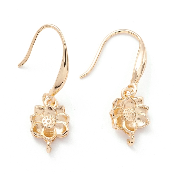 PandaHall Rack Plating Brass Earring Hooks, with Horizontal Loop, Cadmium Free & Lead Free, Lotus, Real 14K Gold Plated, 30mm, Hole: 1.2mm...
PandaHall Rack Plating Brass Earring Hooks, with Horizontal Loop, Cadmium Free & Lead Free, Lotus, Real 14K Gold Plated, 30mm, Hole: 1.2mm...